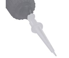 Fine drop nozzle for instant adhesive